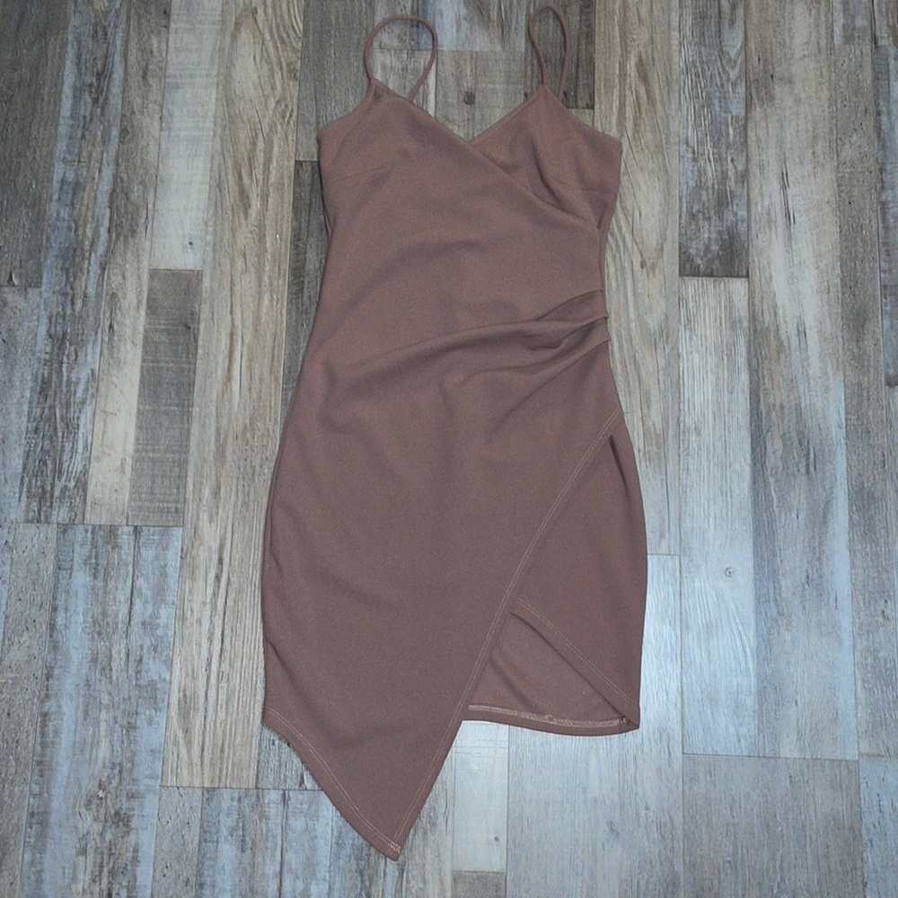Mauve Pink Spaghetti Strap Mini Dress
